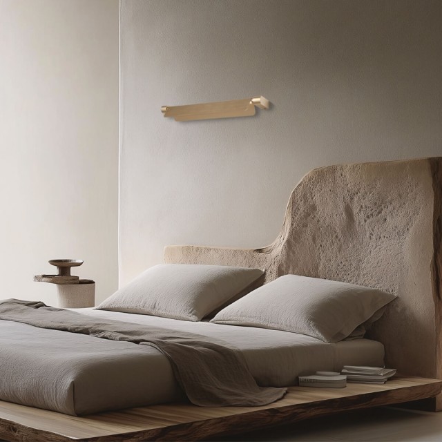 WALL LED LIGHT 8W 3000K BRUSHED GOLD MOVABLE LIGHT DEFLECTORS