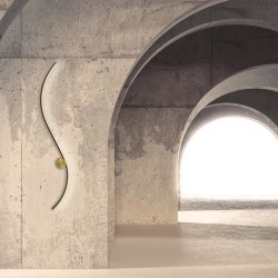 WALL LED LIGHT 19W 3000K SANDY BLACK MATT - GOLD MATT