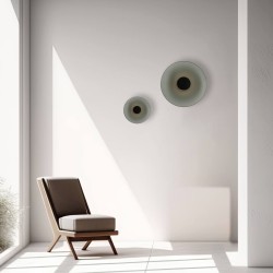 WALLLED LIGHT 18W 2700K-3000K TRIAC BLACK MATT - SMOKED GLASS