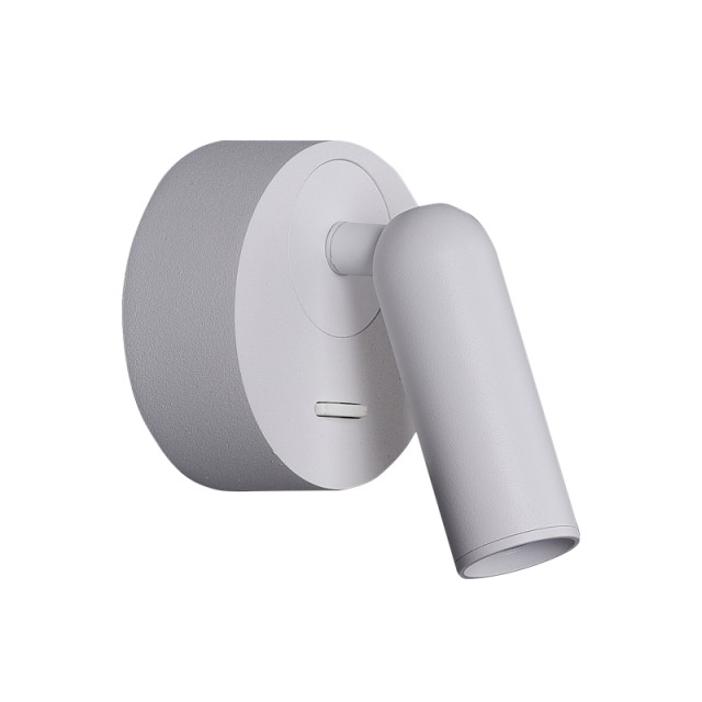 WALL LED READING LIGHT 3W 3000K WHITE METAL - ALUMINIUM - MICROPRISMATIC DIFFUSER