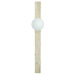 WALL LIGHT 1xG9 LED MAX 5W NATURAL STONE - OPAL GLASS
