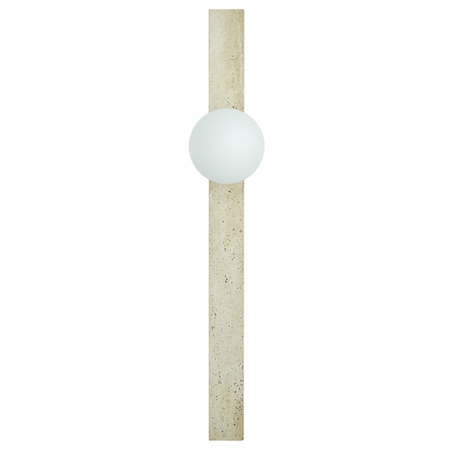 WALL LIGHT 1xG9 LED MAX 5W NATURAL STONE - OPAL GLASS