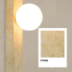 WALL LIGHT 1xG9 LED MAX 5W NATURAL STONE - OPAL GLASS