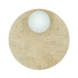 WALL LIGHT 1xG9 LED MAX 5W NATURAL STONE - OPAL GLASS