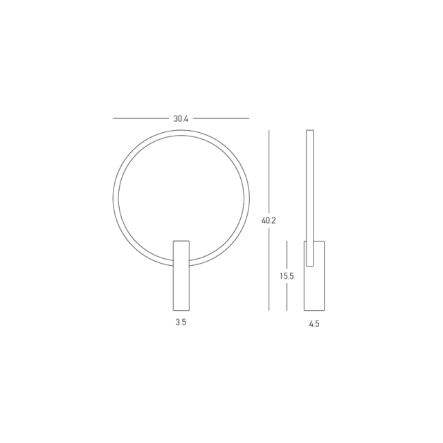 WALL LED LIGHT 12W 3000K SANDY BLACK METAL - ALUMINIUM - ACRYLIC