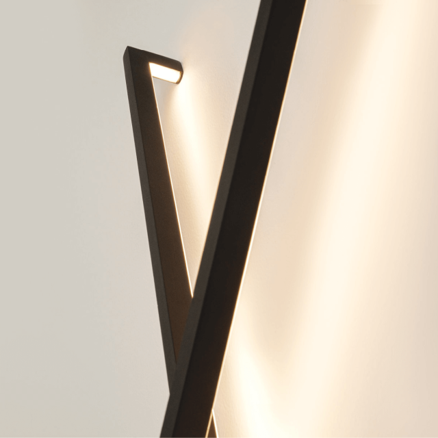 WALL LED LIGHT 10W 3000K SANDY BLACK  METAL - ALUMINIUM - ACRYLIC