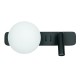 WALL LED READING LIGHT  3W + 6W BACK LIGHT BLACK ALUMINIUM - ACRYLIC