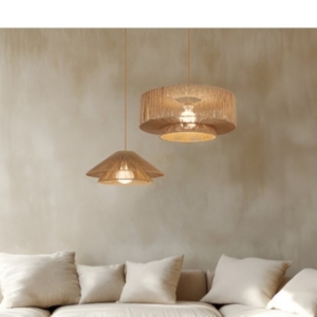 WALL LIGHT 1xE27 MAX 20W METAL - BLACK RATTAN