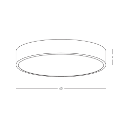 CEILING LED LIGHT 28W 3000K WHITE MATT - ALUMINIUM - ACRYLIC