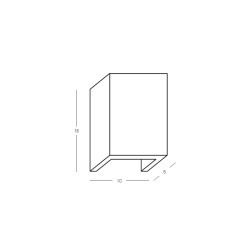 WALL LED LIGHT 5W 3000K UP-DOWN LIGHTING PURE WHITE GYPSUM