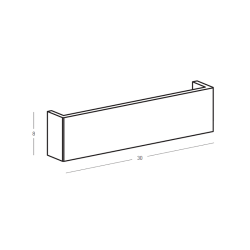 WALL LED LIGHT 8.25W 3000K UP-DOWN LIGHTING PURE WHITE GYPSUM