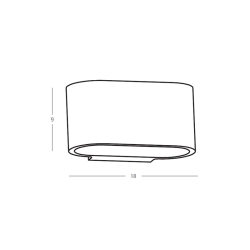 WALL LIGHT 1xG9 MAX 25W UP-DOWN LIGHTING PURE WHITE GYPSUM
