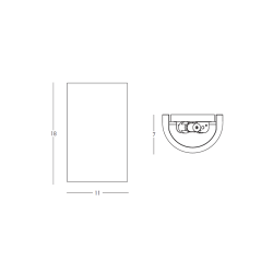 WALL LIGHT 2xG9 MAX 25W UP-DOWN LIGHTING CONCRETE