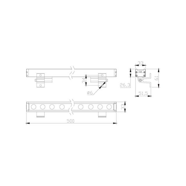 E376 ΓΚΡΙ LED ΦΩΤΑ ΔΙΑΧΥΣΗΣ ΤΟΙΧΟΥ 12X1W 24V 3000K IP66