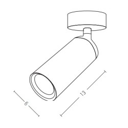 S055-15 LED ΣΠΟΤ ΟΡΟΦΗΣ 9W 15° ΜΑΥΡΟ ΑΛΟΥΜΙΝΙΟ