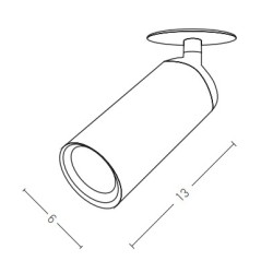 S057-15 LED ΣΠΟΤ 9W 15° ΜΑΥΡΟ ΓΥΨΟΣΑΝΙΔΑΣ