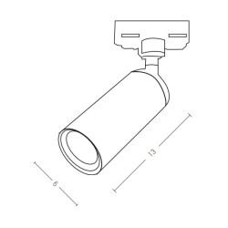 S059-15 ΣΠΟΤ ΦΩΤΙΣΜΟΥ LED 9W 15° ΜΑΥΡΟ ΓΙΑ ΤΡΙΦΑΣΙΚΕΣ ΡΑΓΕΣ