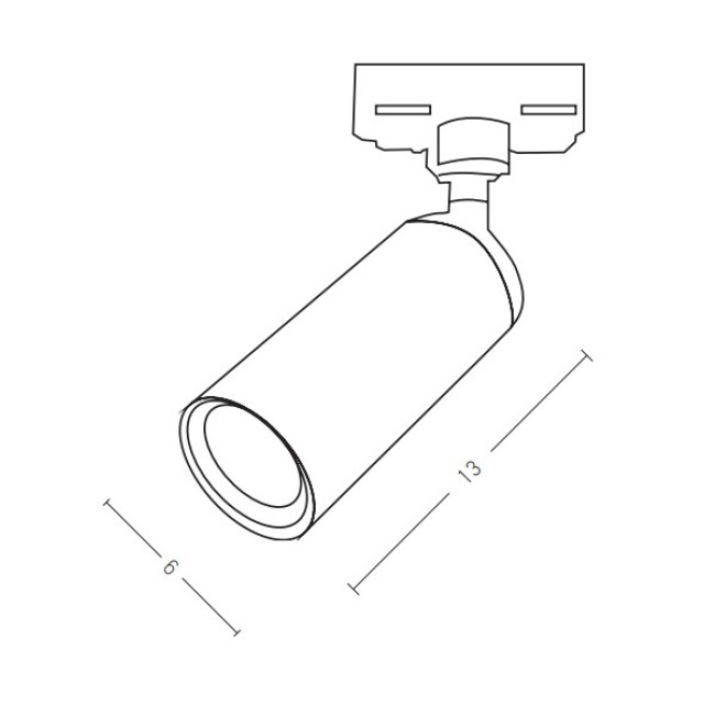 S059-15 ΣΠΟΤ ΦΩΤΙΣΜΟΥ LED 9W 15° ΜΑΥΡΟ ΓΙΑ ΤΡΙΦΑΣΙΚΕΣ ΡΑΓΕΣ