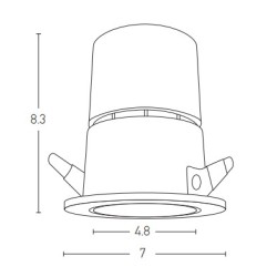S070 ΧΩΝΕΥΤΟ LED ΣΠΟΤ ΦΩΤΙΣΜΟΥ 10W 3000K S070 ΧΩΝΕΥΤΟ LED ΣΠΟΤ ΦΩΤΙΣΜΟΥ 10W 3000K