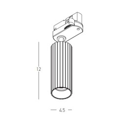 S116 LED ΣΠΟΤ ΦΩΤΙΣΜΟΥ 7W 36° ΜΑΥΡΟ ΓΙΑ ΤΡΙΦΑΣΙΚΕΣ ΡΑΓΕΣ