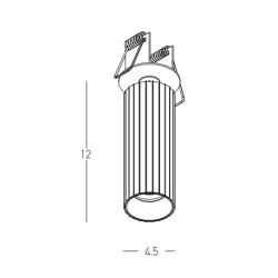 S119 LED ΣΠΟΤ 7W 36° ΜΑΥΡΟ ΓΥΨΟΣΑΝΙΔΑΣ