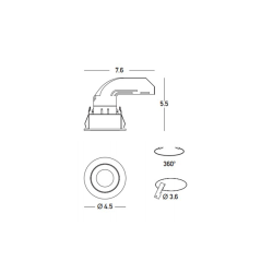 S136 ΧΩΝΕΥΤΟ LED DOWNLIGHT ΣΠΟΤ ΦΩΤΙΣΜΟΥ 6,5W 3000K ΛΕΥΚΟ ΑΛΟΥΜΙΝΙΟ S136 ΧΩΝΕΥΤΟ LED DOWNLIGHT ΣΠΟΤ ΦΩΤΙΣΜΟΥ 6,5W 3000K ΛΕΥΚΟ ΑΛΟΥΜΙΝΙΟ