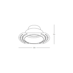 S162 ΧΩΝΕΥΤΟ DOWNLIGHT ΣΠΟΤ ΦΩΤΙΣΜΟΥ ΧΩΡΙΣ ΠΛΑΙΣΙΟ GU10 MAX 50W ΜΑΥΡΟ ΜΕΤΑΛΛΟ - ΓΥΑΛΙ