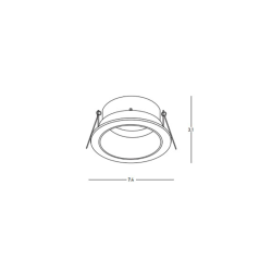 S163 ΧΩΝΕΥΤΟ DOWNLIGHT ΣΠΟΤ ΦΩΤΙΣΜΟΥ GU10 MAX 40W ΣΑΓΡΕ ΛΕΥΚΟ ΑΛΟΥΜΙΝΙΟ