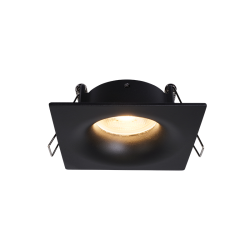S166 ΧΩΝΕΥΤΟ DOWNLIGHT ΣΠΟΤ ΦΩΤΙΣΜΟΥ GU10 MAX 50W ΤΕΤΡΑΓΩΝΟ ΜΑΥΡΟ ΑΛΟΥΜΙΝΙΟ IP65