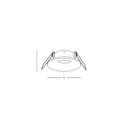 S168 ΧΩΝΕΥΤΟ DOWNLIGHT ΣΠΟΤ ΦΩΤΙΣΜΟΥ GU10 MAX 50W ΣΑΓΡΕ ΜΑΥΡΟ ΑΛΟΥΜΙΝΙΟ IP65