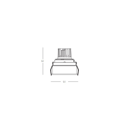 S174 ΧΩΝΕΥΤΑ LED DOWNLIGHT ΣΠΟΤ ΦΩΤΙΣΜΟΥ 10W 3000K ΜΑΥΡΟ ΑΛΟΥΜΙΝΙΟ IP44