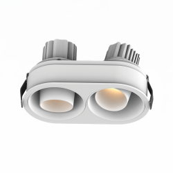 S175 ΧΩΝΕΥΤΟ LED DOWNLIGHT ΣΠΟΤ ΦΩΤΙΣΜΟΥ 2X10W 3000K IP44 ΛΕΥΚΟ ΑΛΟΥΜΙΝΙΟ