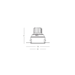 S178 ΧΩΝΕΥΤΟ LED ΣΠΟΤ ΦΩΤΙΣΜΟΥ 10W 3000K IP44 ΜΑΥΡΟ ΑΛΟΥΜΙΝΙΟ ΧΩΡΙΣ ΠΛΑΙΣΙΟ