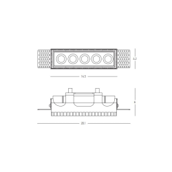 S193 ΧΩΝΕΥΤΟ LED DOWNLIGHT ΣΠΟΤ ΦΩΤΙΣΜΟΥ 12W 3000K ΛΕΥΚΟ ΑΛΟΥΜΙΝΙΟ ΧΩΡΙΣ ΠΛΑΙΣΙΟ