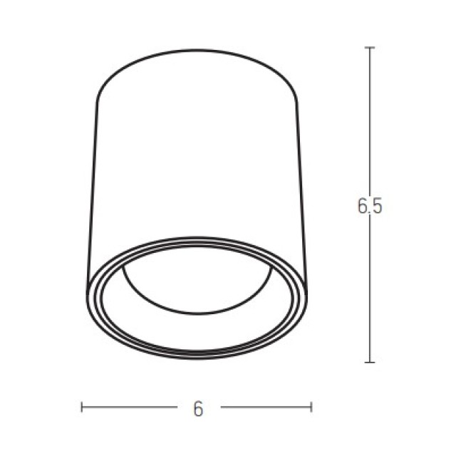 Z12107 K-W LED ΣΠΟΤ ΟΡΟΦΗΣ 7W 35° 230V ΛΕΥΚΟ ΣΤΡΟΓΓΥΛΟ ΑΛΟΥΜΙΝΙΟ DIMMABLE