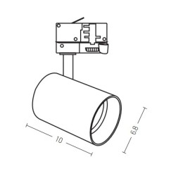 Z65105 NT-BB ΜΠΡΟΝΖΕ ΣΠΟΤ ΦΩΤΙΣΜΟΥ GU10 10W DARK LIGHT ΓΙΑ ΤΡΙΦΑΣΙΚΕΣ ΡΑΓΕΣ