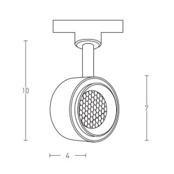 Z65644 T-B ΜΑΥΡΟ COB LED 8W ΣΠΟΤ ΦΩΤΙΣΜΟΥ 36° DIMMABLE ΓΙΑ ΤΡΙΦΑΣΙΚΕΣ ΡΑΓΕΣ