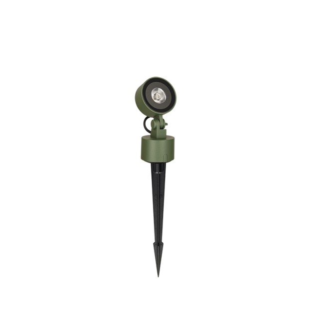 OUTDOOR SPIKELED LIGHT 10W 3000K GREEN ALUMINIUM IP65