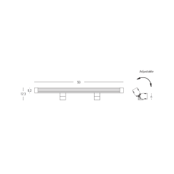 WALL WASHER LED 18W -220V 3000K GRAPHITEALUMINIUM IP65