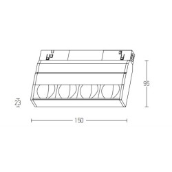 Φωτιστικό Ράγας LED 10W IP20 3000K Λευκό 2092 Zambelis