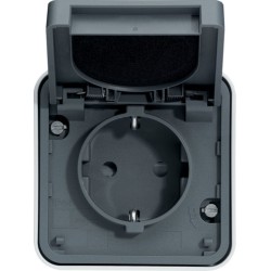 cubyko  Schuko Socket  compos. grey cubyko  Schuko Socket  compos. grey