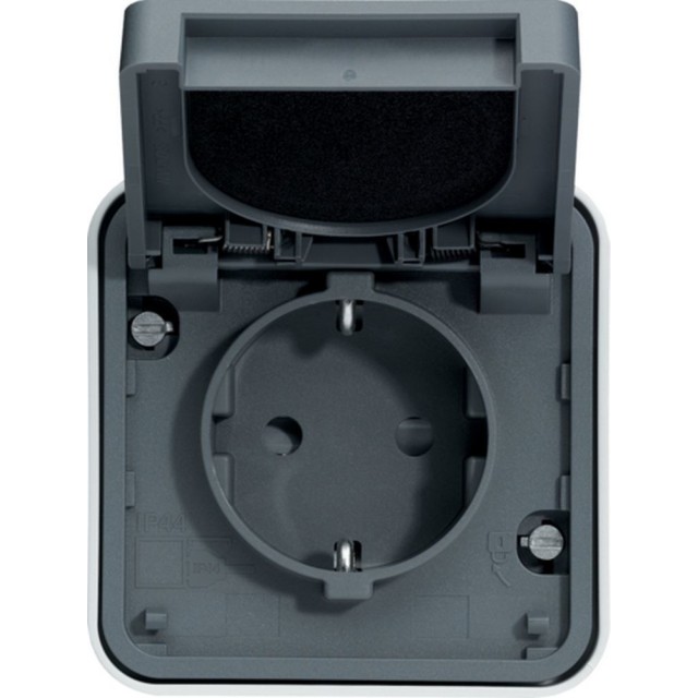 cubyko  Schuko Socket  compos. grey