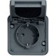 cubyko  Schuko Socket  compos. grey cubyko  Schuko Socket  compos. grey