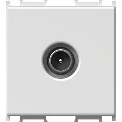ΤΕΜ Πρίζα TV Απλή Λεύκη 0dB 2M KM20PW