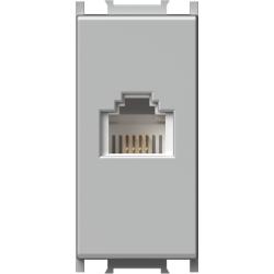 TEM Πριζα KS CAT6 SCH RJ45 8/8 1M Ασημι KM39ES