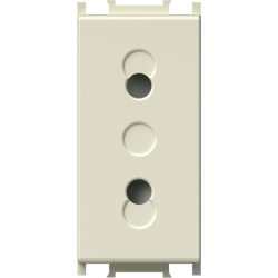TEM Πριζα Euro Μπεζ +KS 2P 10A 1Μ VM20IW