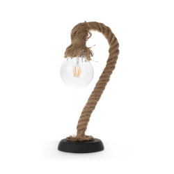 Επιτραπέζιο φωτιστικό από καφέ σχοινί 1XE27 D:46cm (3439-BL) INLIGHT
