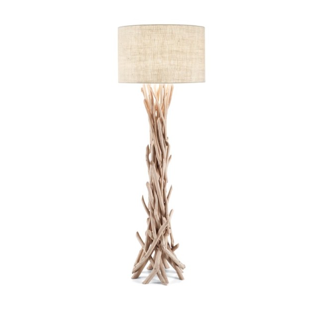 Ideal Lux Driftwood PT1 Vintage Φωτιστικό Δαπέδου Υ157.5xΜ55εκ. με Ντουί για Λαμπτήρα E27 σε Καφέ Χρώμα