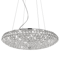 Ideal Lux King Πολυέλαιος με Κρύσταλλα Διάφανος 087979