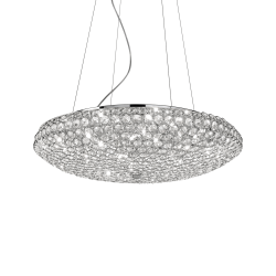 Ideal Lux King Πολυέλαιος με Κρύσταλλα Διάφανος 087979